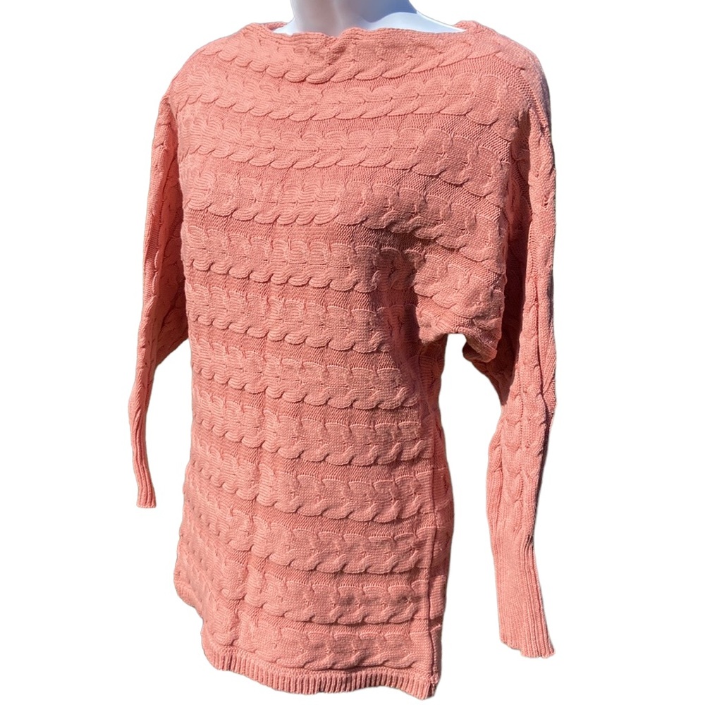 Boston Proper Pink Fantastic Womens Cable Knit Sweater  Euc size XXS